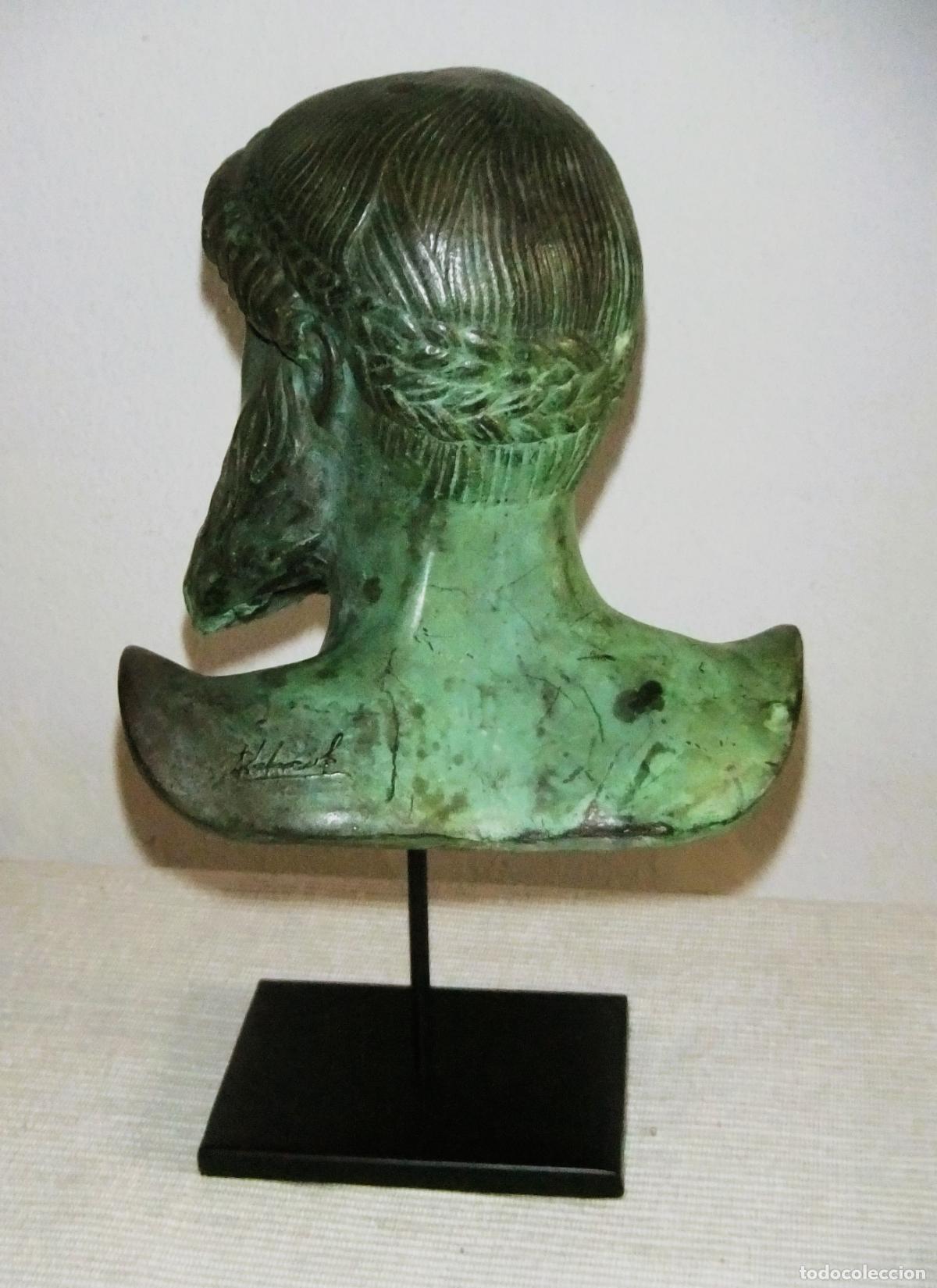 Arte: BUSTO DE ZEUS o POSEID&Oacute;N EN BRONCE - Foto 5