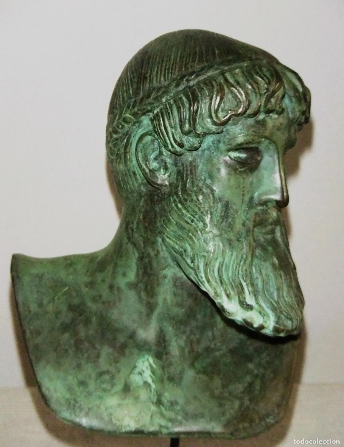Arte: BUSTO DE ZEUS o POSEID&Oacute;N EN BRONCE - Foto 6