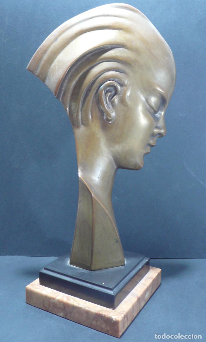 Arte: CABEZA DE BRONCE DE CHICA - Foto 1