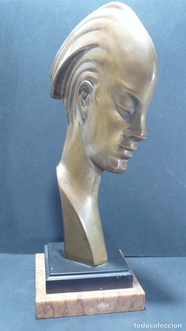 Arte: CABEZA DE BRONCE DE CHICA - Foto 2