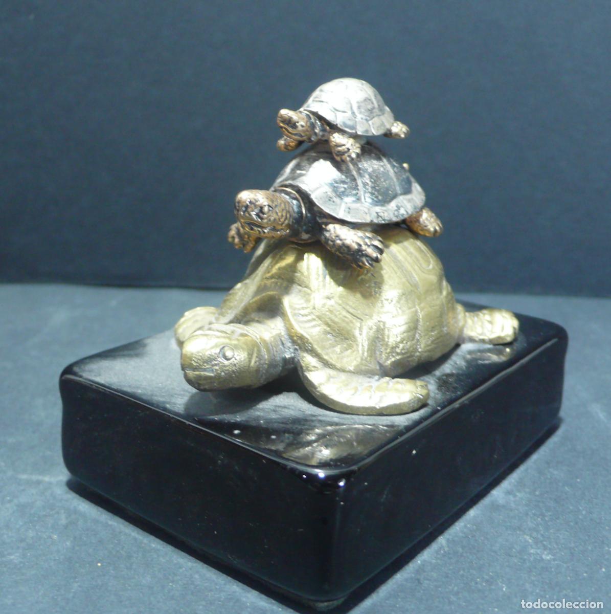 Arte: TRES TORTUGAS EN BRONCE - Foto 2