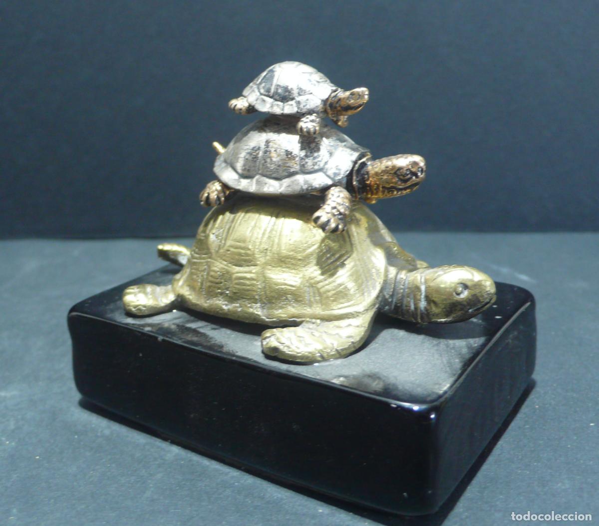Arte: TRES TORTUGAS EN BRONCE - Foto 3