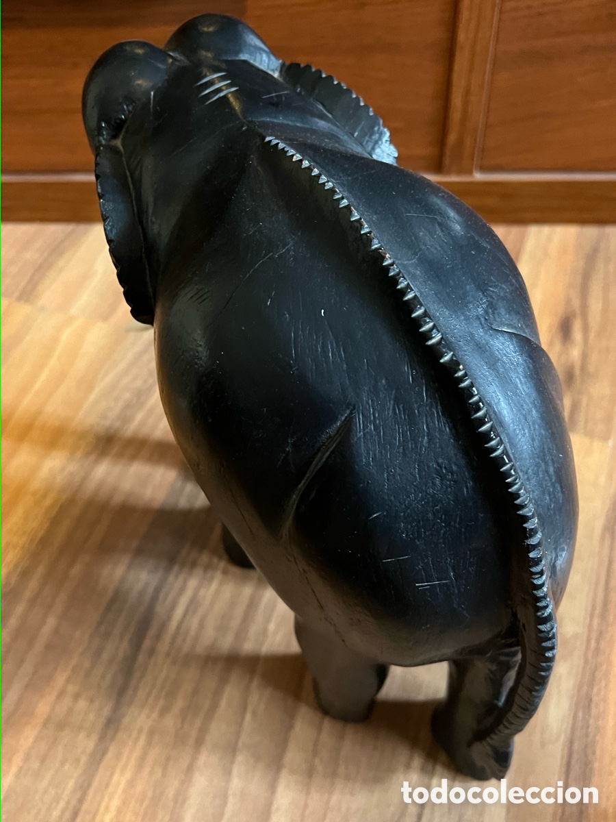 Arte: Elefante de madera de &eacute;bano - Foto 4
