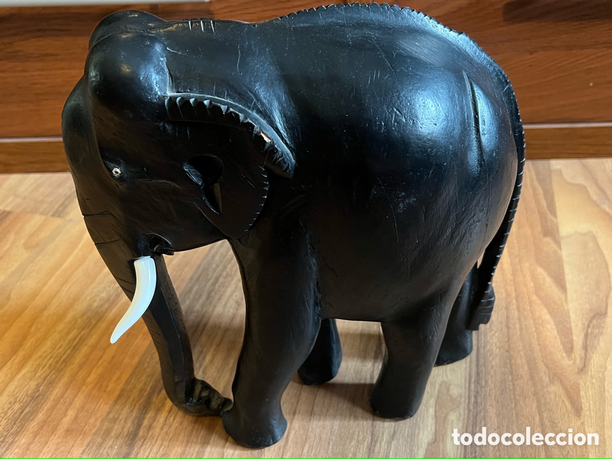 Arte: Elefante de madera de &eacute;bano - Foto 5