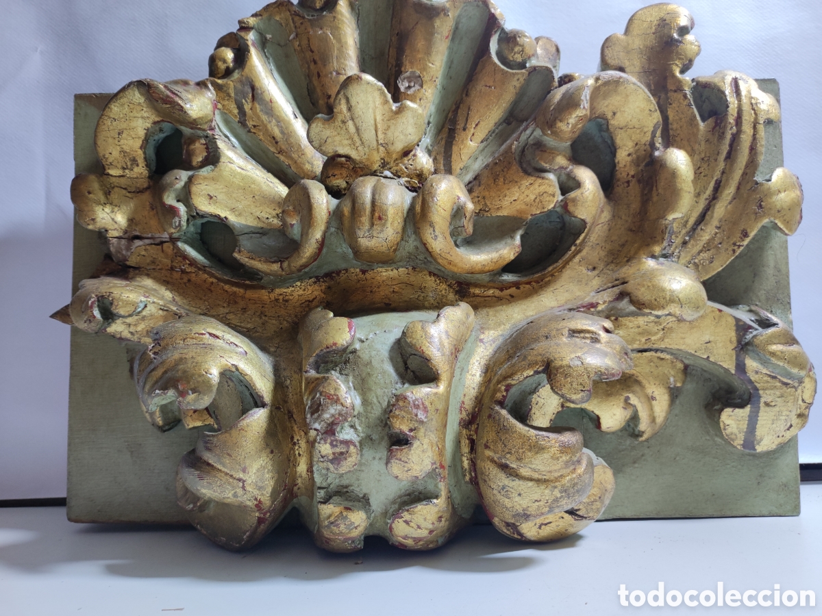 Arte: Copete de madera tallado y policromado - Foto 3