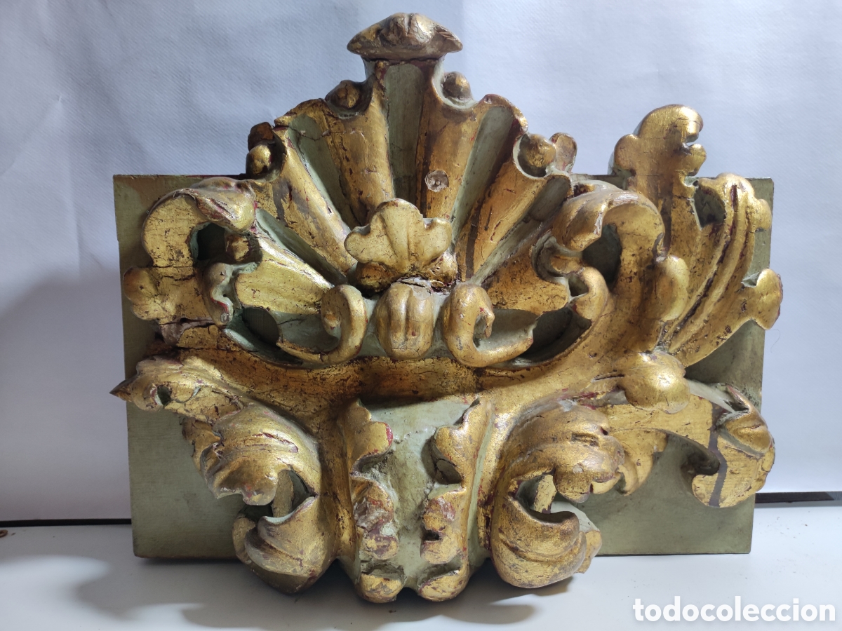 Arte: Copete de madera tallado y policromado - Foto 1