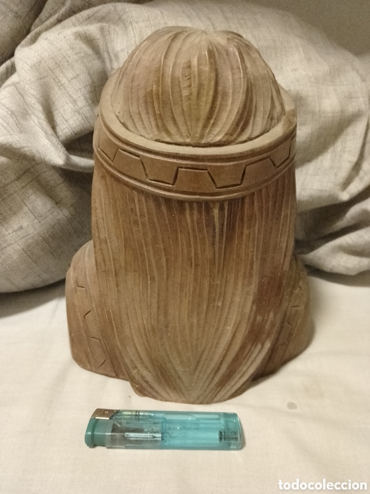 Arte: INDIO DE MADERA TALLADO TRAIDO DE M&Eacute;XICO - Foto 3