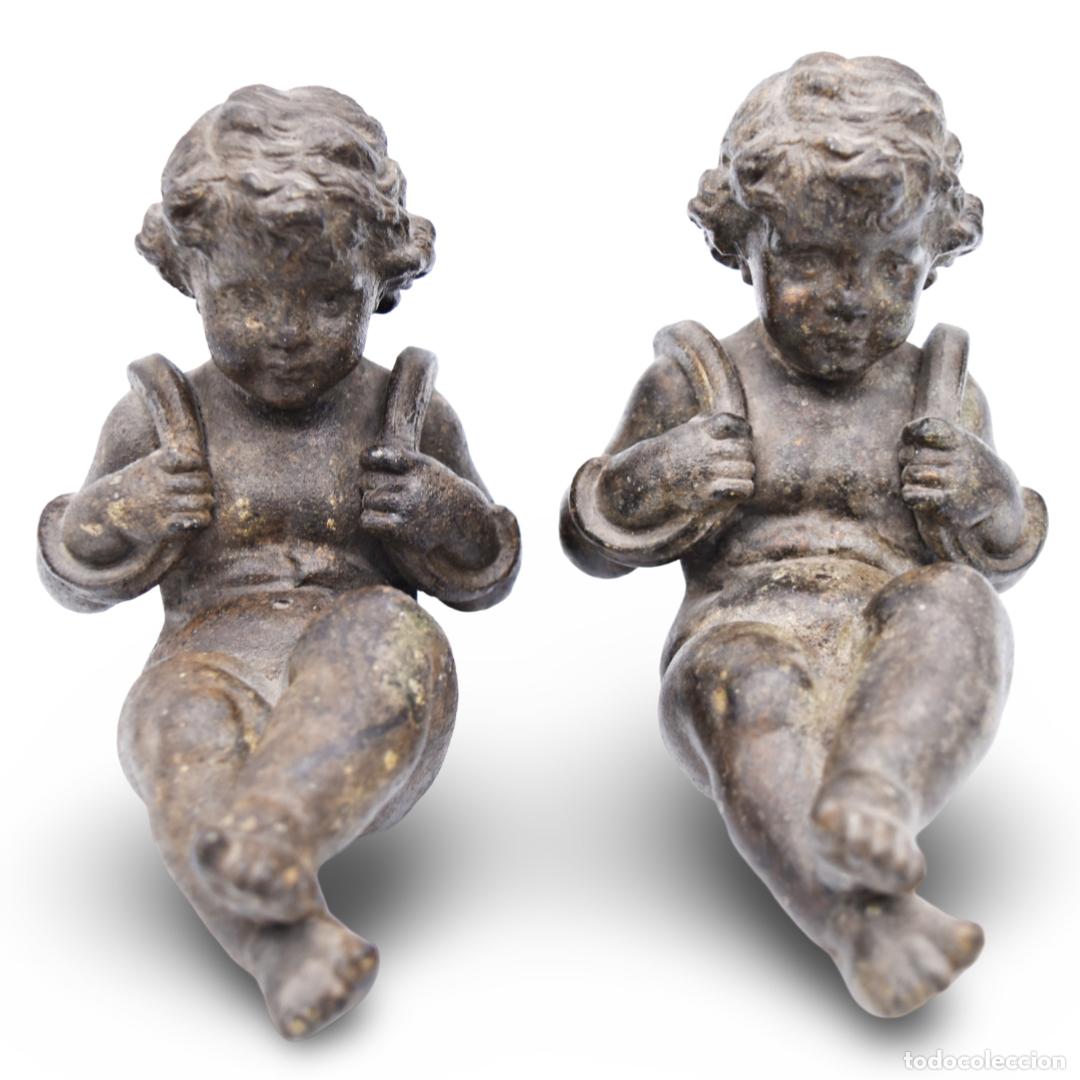 Arte: Remates de puttis en bronce - Foto 1