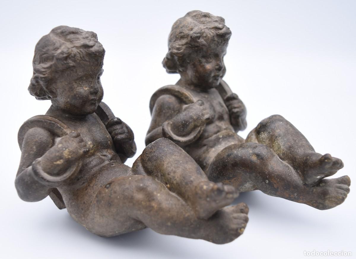 Arte: Remates de puttis en bronce - Foto 4