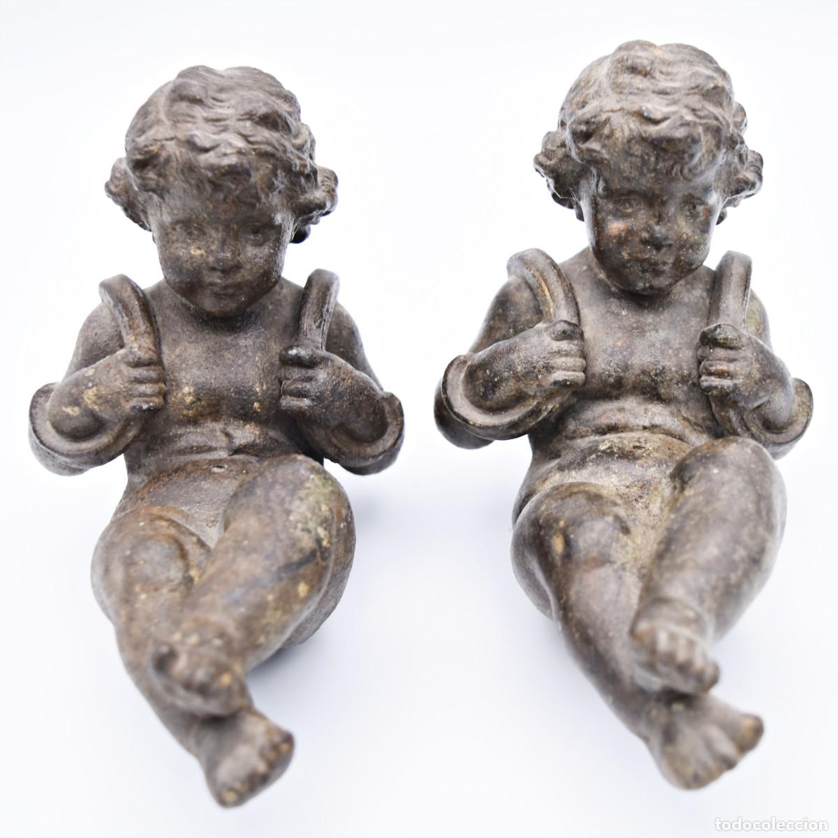 Arte: Remates de puttis en bronce - Foto 5