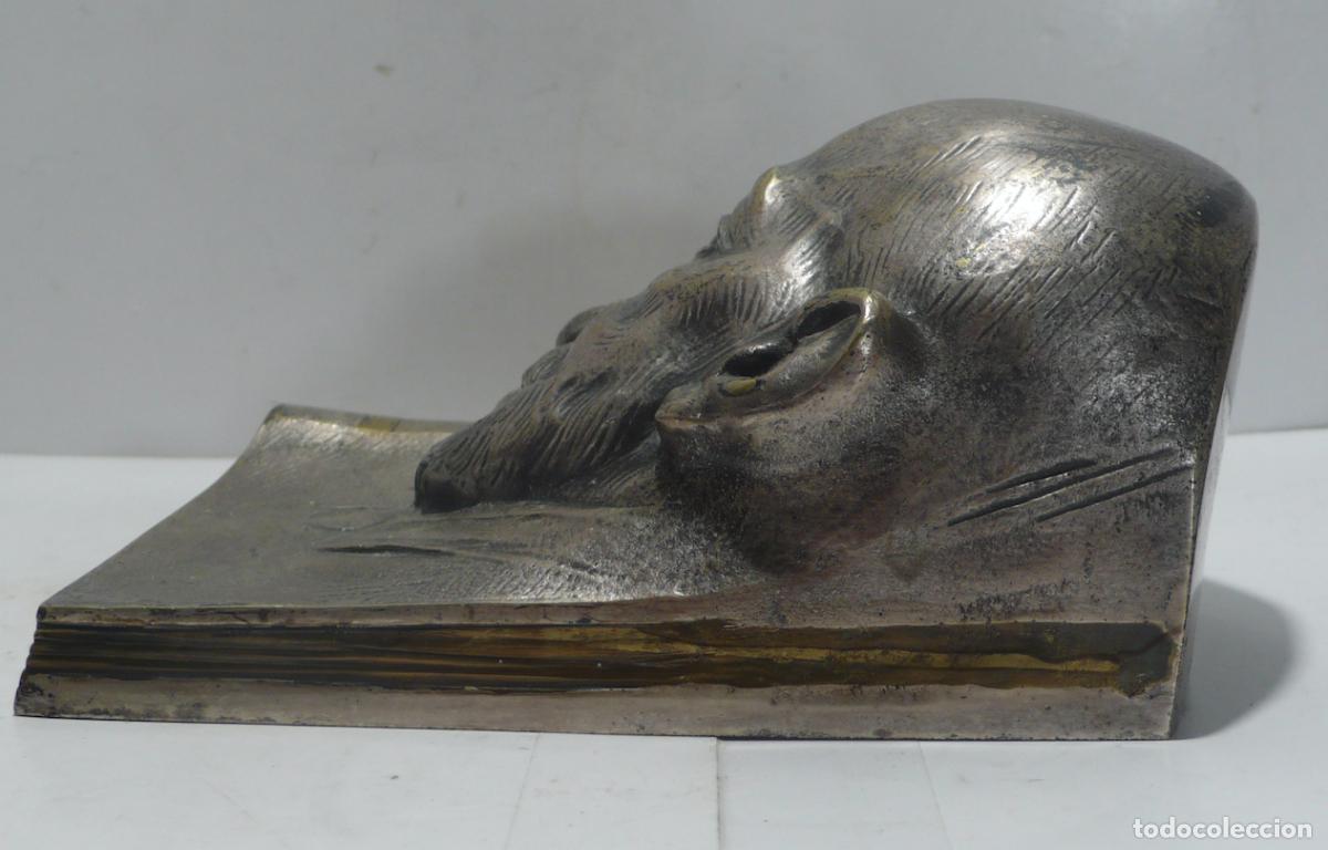 Arte: CABEZA DE BRONCE SOBRE LIBRO - Foto 4