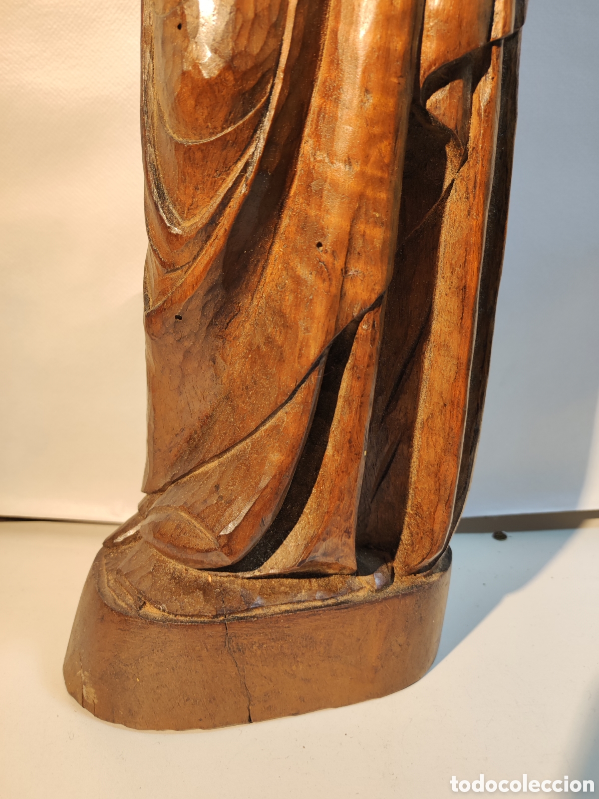 Arte: Virgen con ni&ntilde;o talla madera. - Foto 2