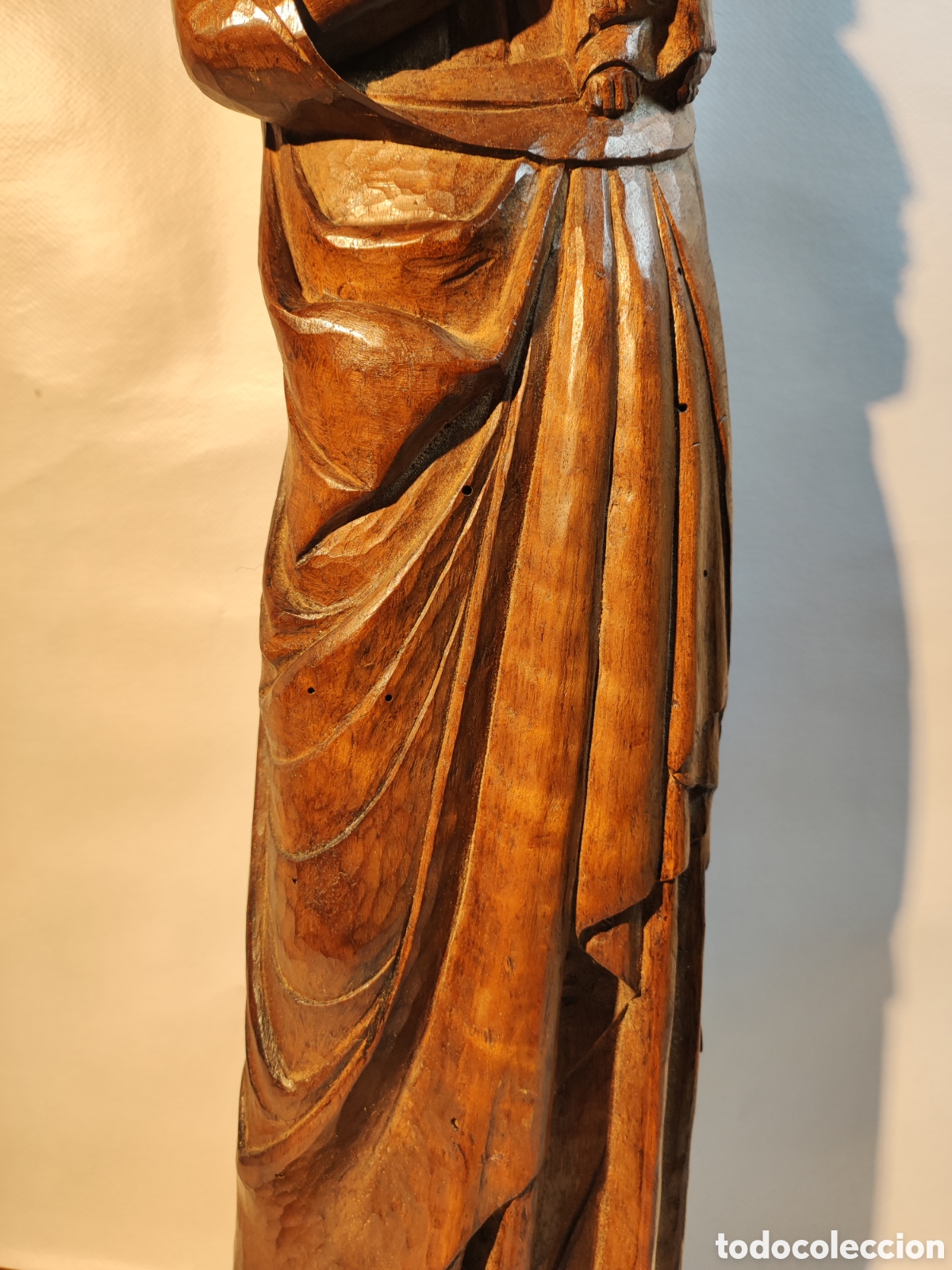 Arte: Virgen con ni&ntilde;o talla madera. - Foto 3