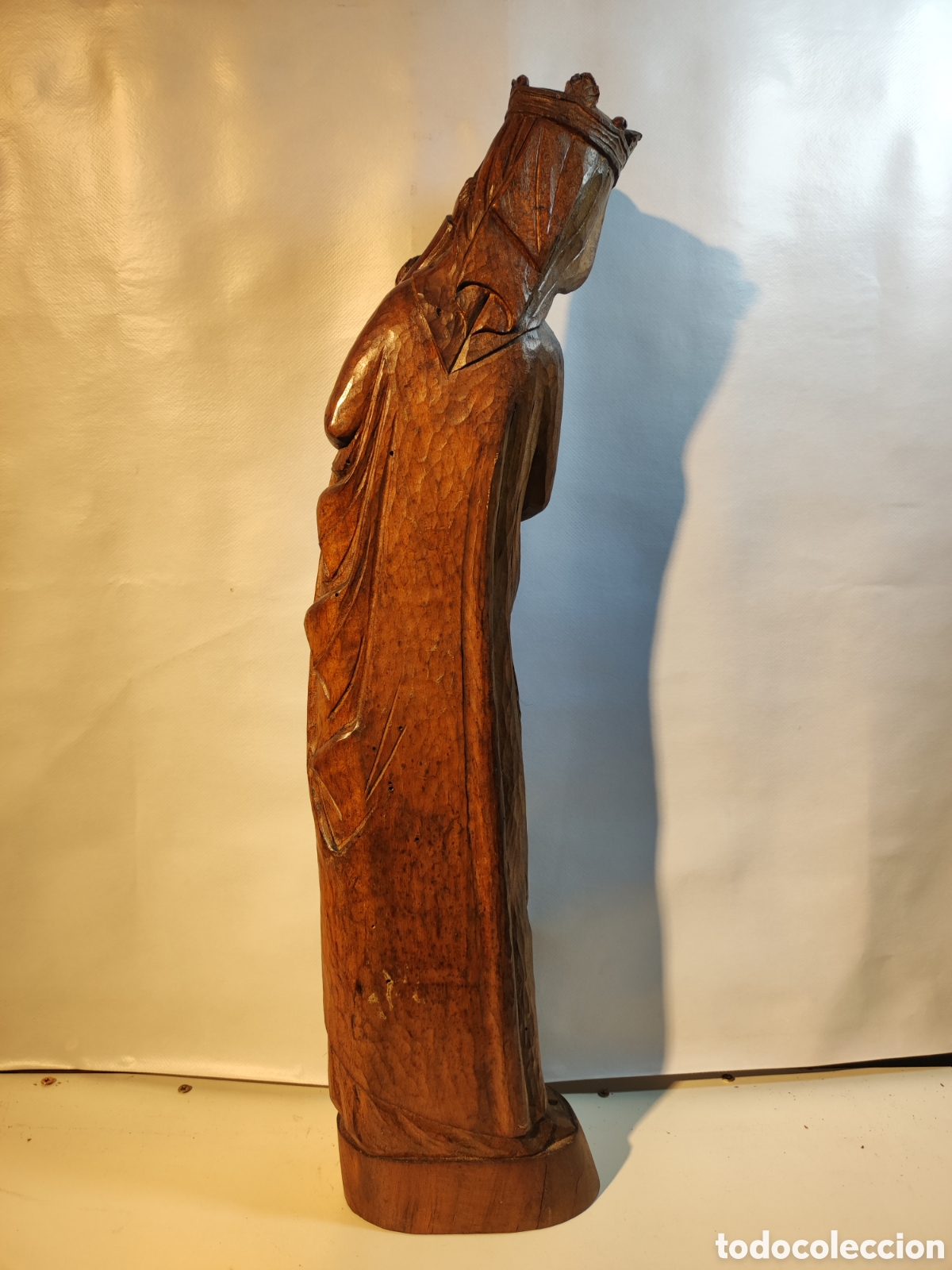 Arte: Virgen con ni&ntilde;o talla madera. - Foto 6