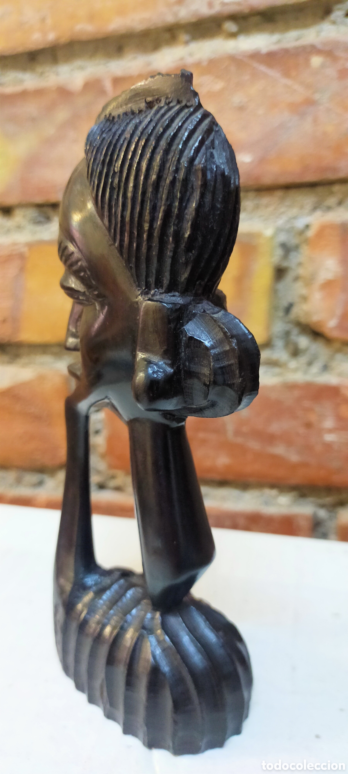 Arte: Figura mujer madera &eacute;bano - Foto 6