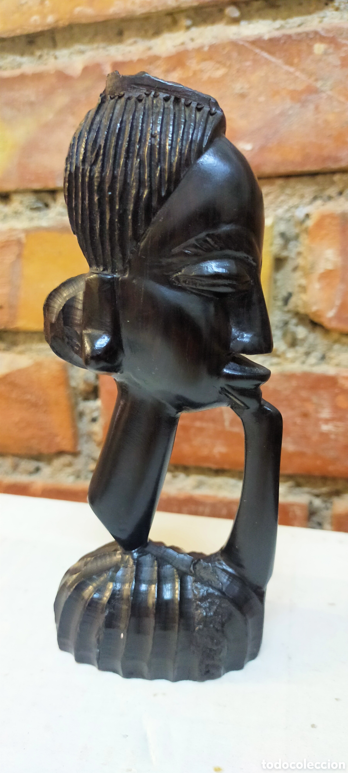 Arte: Figura mujer madera &eacute;bano - Foto 4