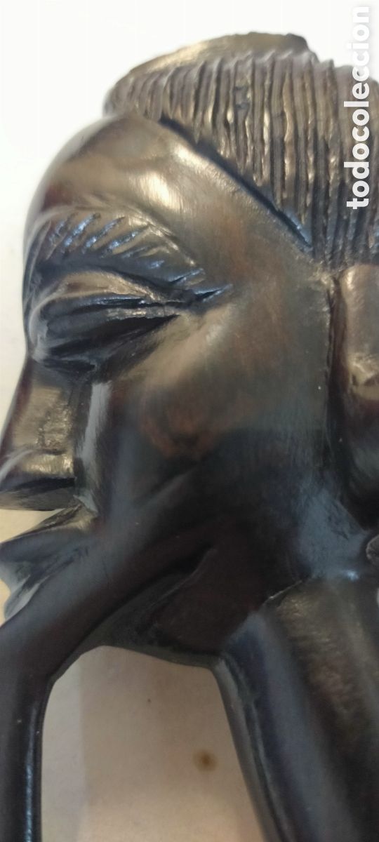 Arte: Figura mujer madera &eacute;bano - Foto 8