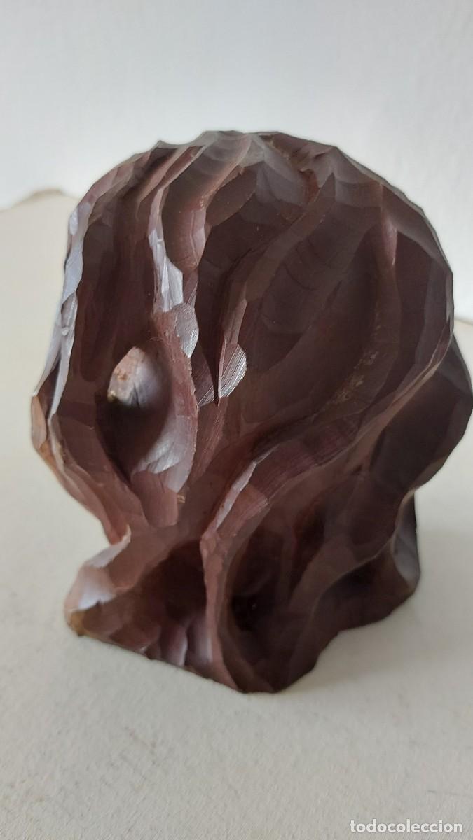 Arte: BUSTO EN MADERA TALLADA - Foto 4