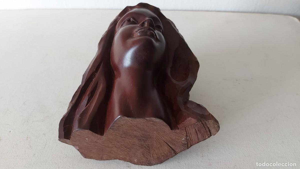 Arte: BUSTO EN MADERA TALLADA - Foto 5