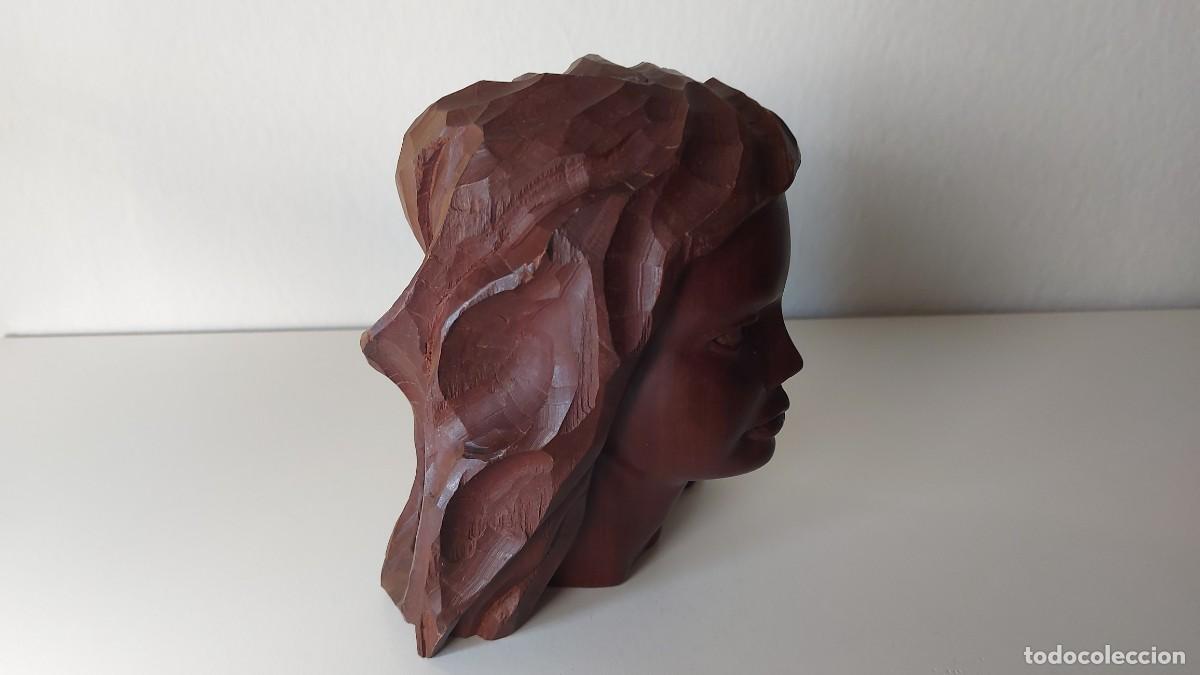 Arte: BUSTO EN MADERA TALLADA - Foto 8