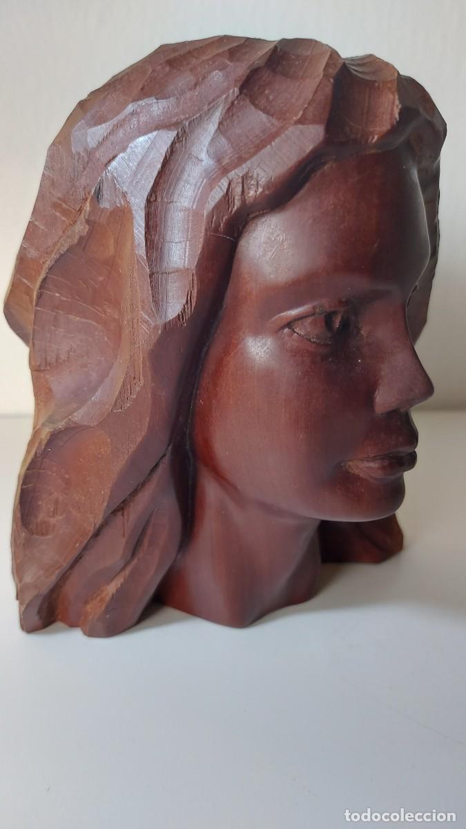 Arte: BUSTO EN MADERA TALLADA - Foto 9