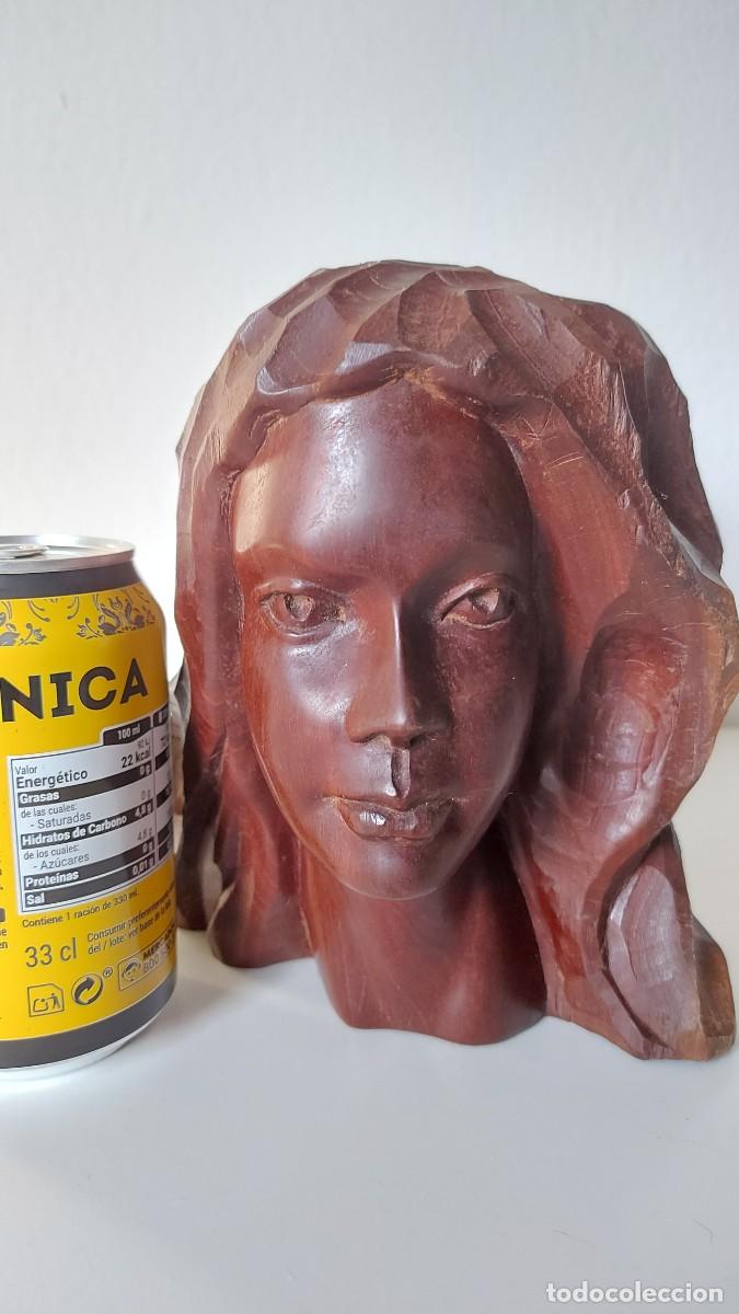 Arte: BUSTO EN MADERA TALLADA - Foto 10