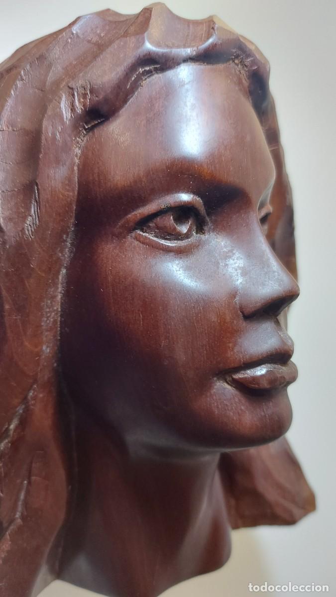 Arte: BUSTO EN MADERA TALLADA - Foto 11
