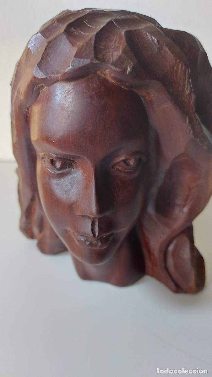 Arte: BUSTO EN MADERA TALLADA - Foto 13