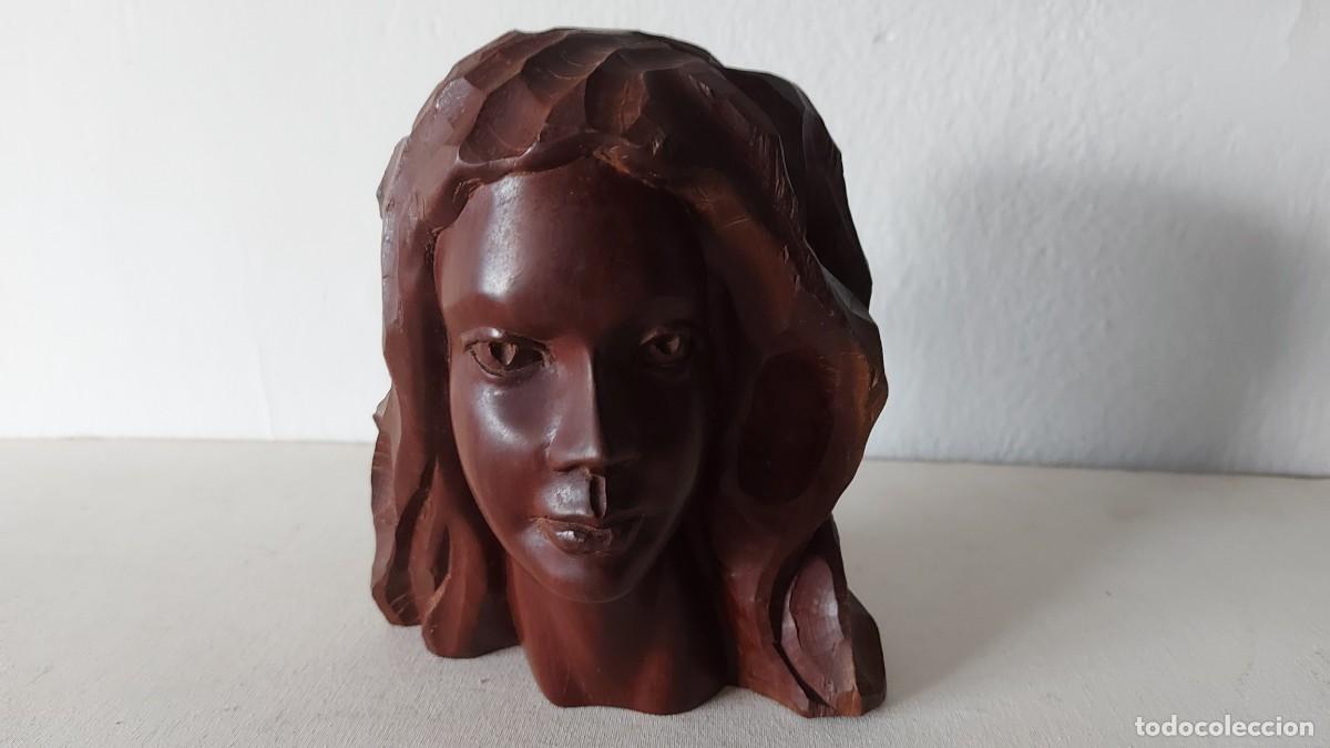 Arte: BUSTO EN MADERA TALLADA - Foto 15