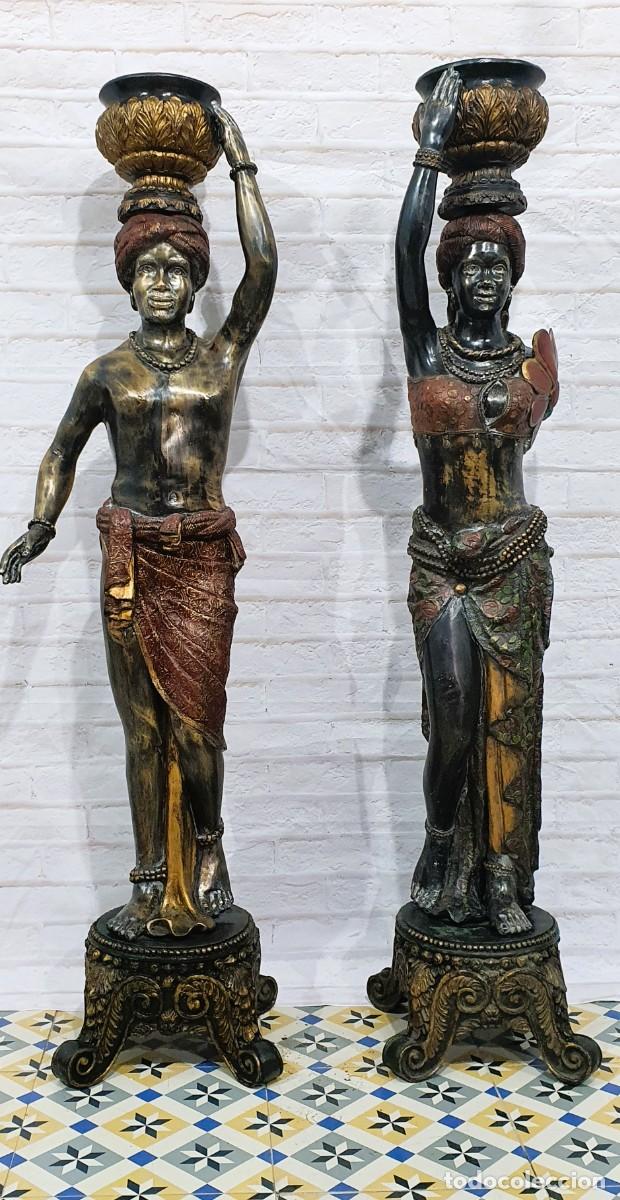 Arte: Pareja de venecianos en bronce - Foto 1