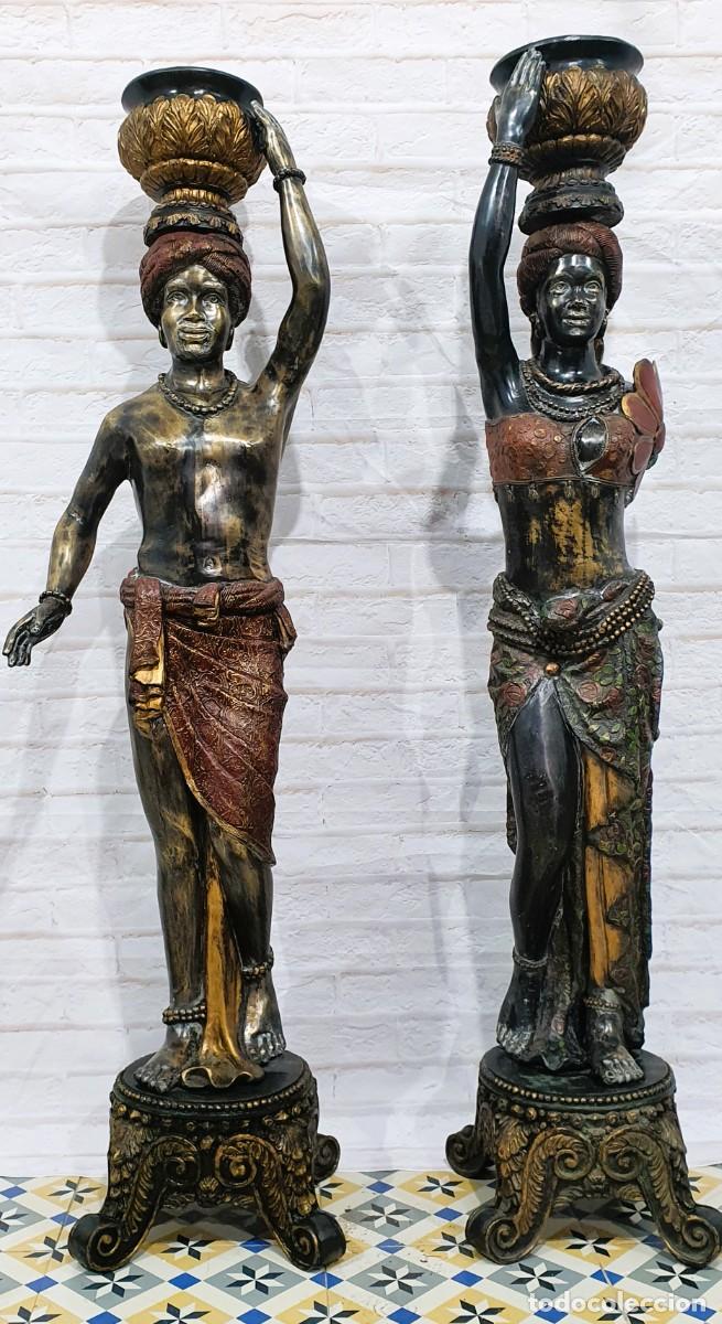 Arte: Pareja de venecianos en bronce - Foto 2