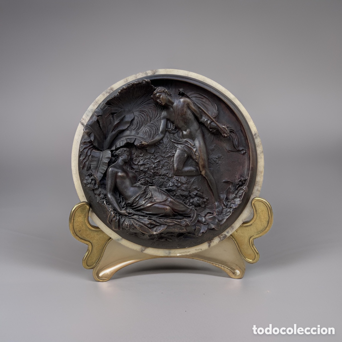 Arte: BRONCE DE TEM&Aacute;TICA MITOL&Oacute;GICA (S.XIX) - Foto 1
