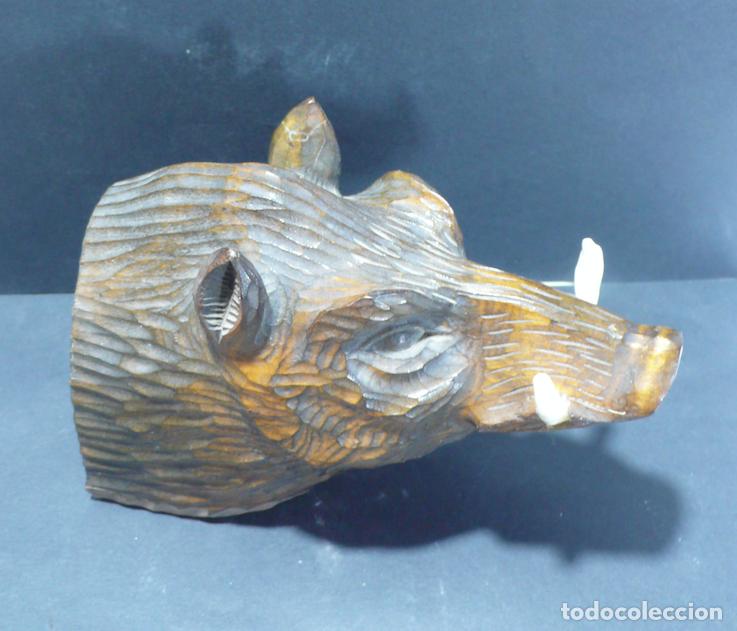 Arte: TALLA DE MADERA DE JABALI - Foto 2
