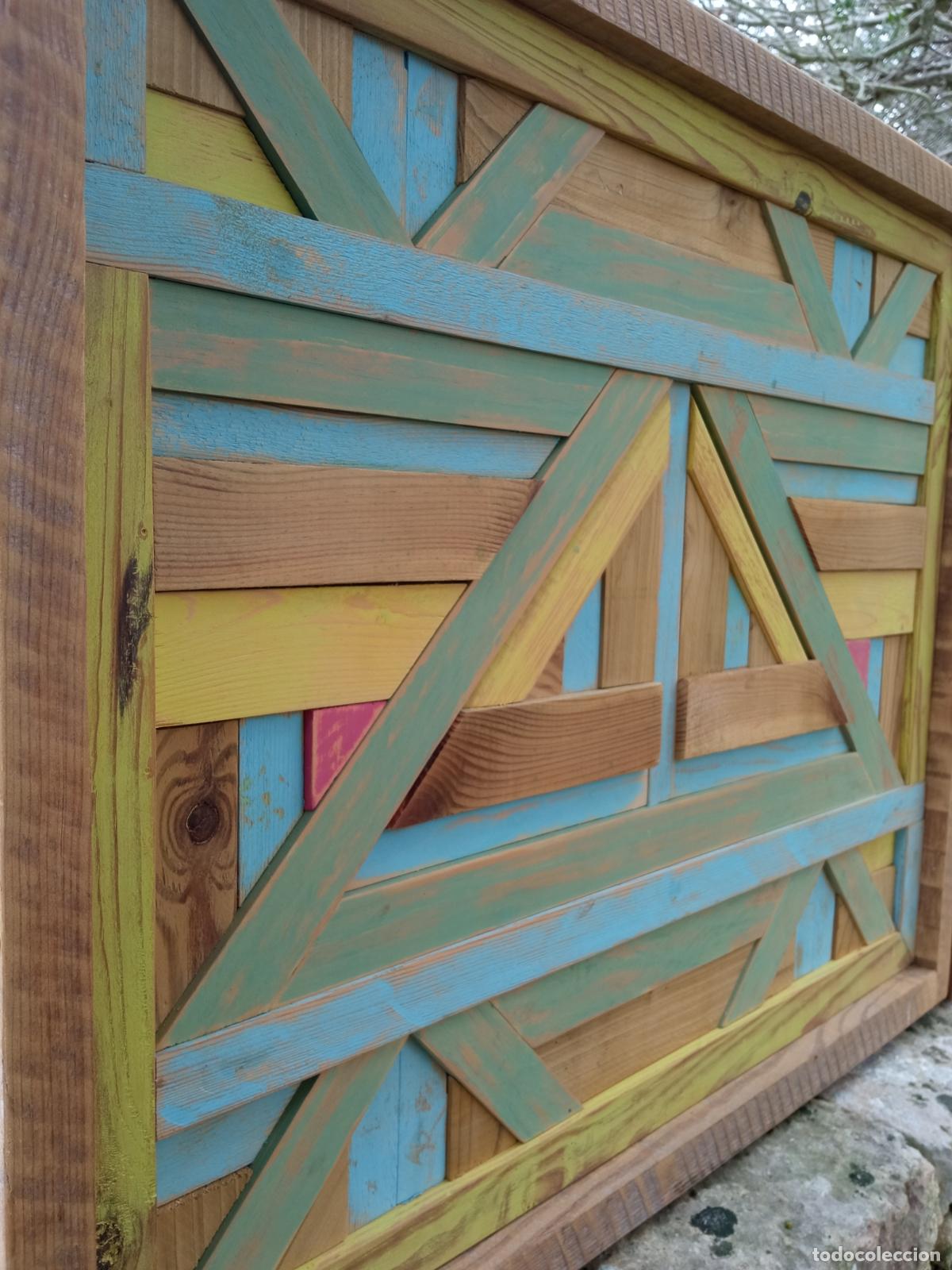 Arte: Menorca Maker - escultura geom&eacute;trica, obra en madera 66 x 52 cm