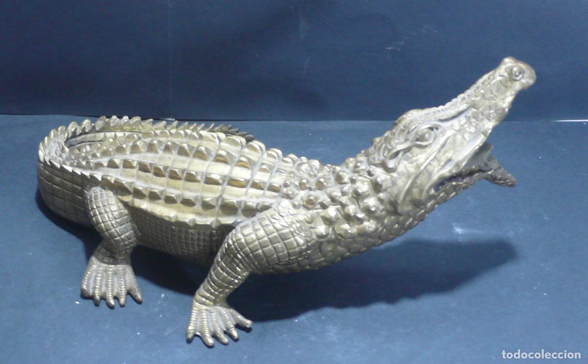 Arte: ESCULTURA COCODRILO EN BRONCE - Foto 3