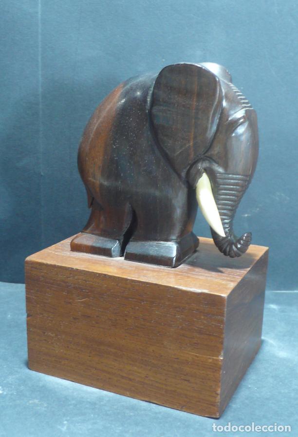 Arte: TALLA DE MADERA DE ELEFANTE - Foto 2