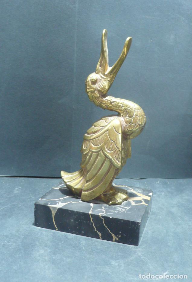 Arte: CISNE EN BRONCE CON PEANA - Foto 2