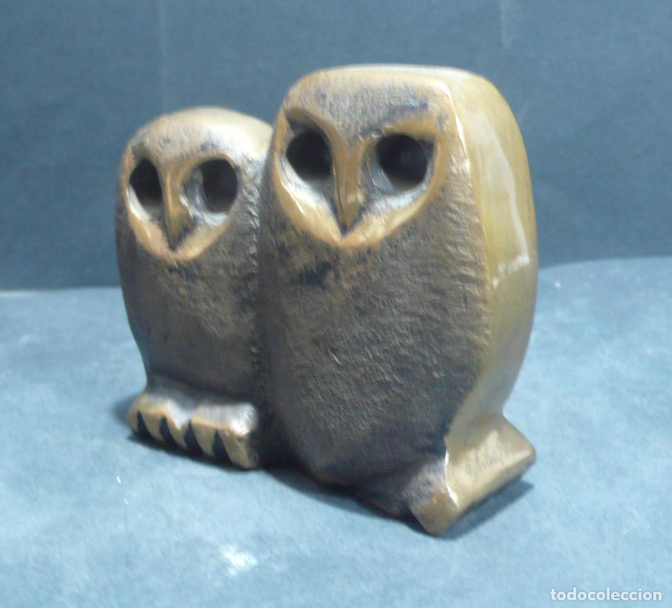 Arte: PEQUE&Ntilde;OS BUHOS EN BRONCE - Foto 2