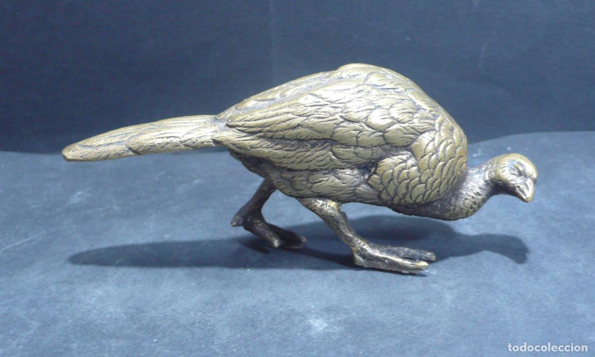 Arte: PEQUE&Ntilde;O FAISAN EN BRONCE - Foto 1
