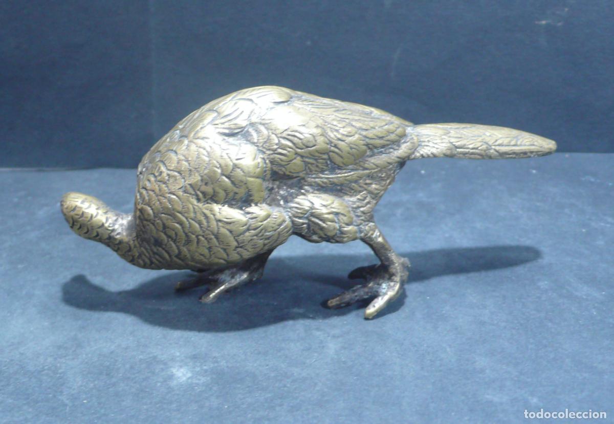 Arte: PEQUE&Ntilde;O FAISAN EN BRONCE - Foto 2