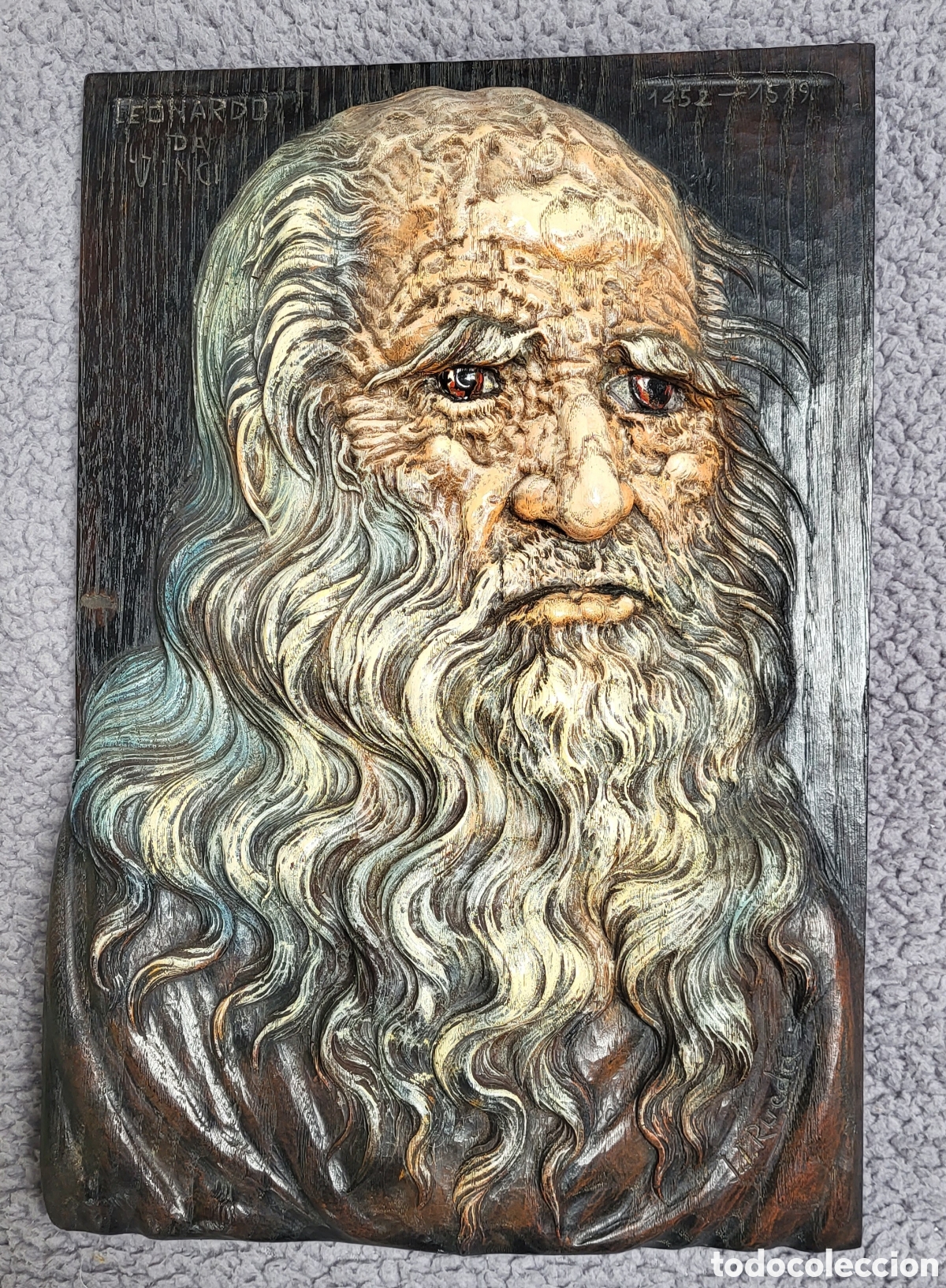 Arte: Talla en madera de Leonardo Da Vinci - Foto 2