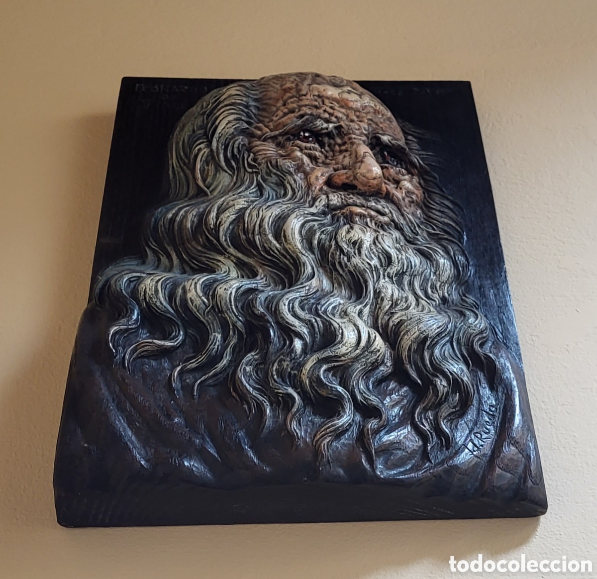 Arte: Talla en madera de Leonardo Da Vinci - Foto 3