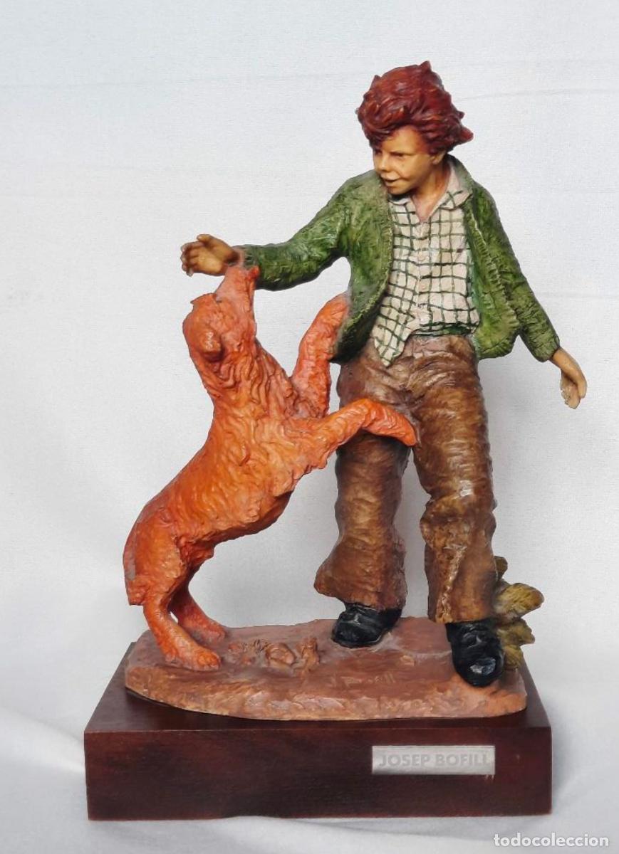 Arte: Chico con perro &ndash; Josep Bofill - Foto 1