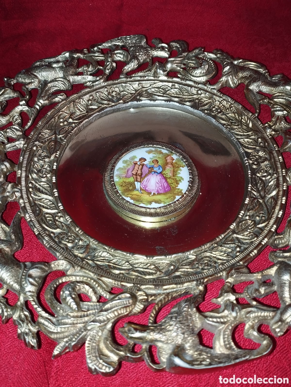 Arte: Excelente Plato de Bronce. - Foto 4