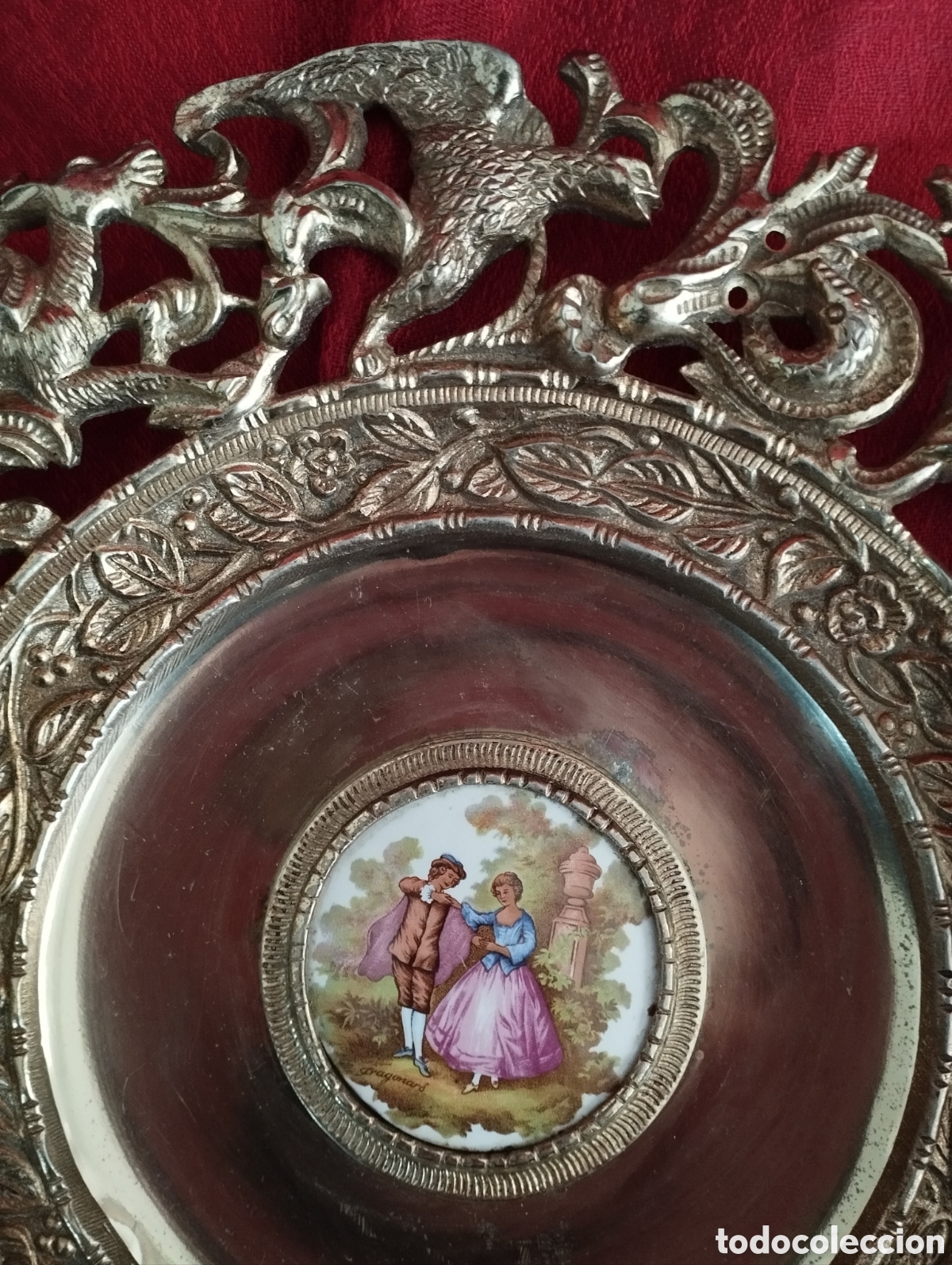 Arte: Excelente Plato de Bronce. - Foto 9
