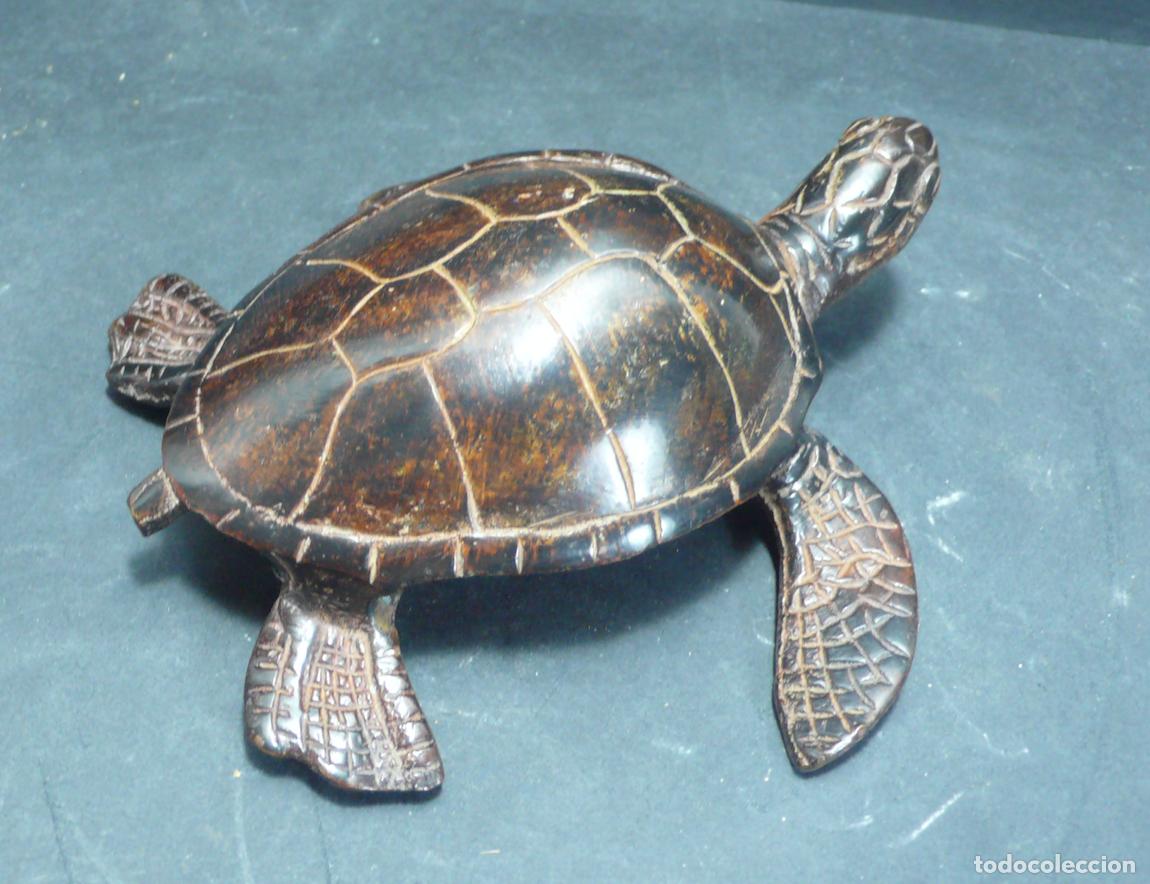 Arte: PEQUE&Ntilde;A TORTUGA EN BRONCE - Foto 2