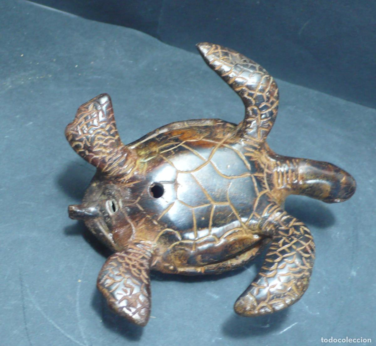 Arte: PEQUE&Ntilde;A TORTUGA EN BRONCE - Foto 3