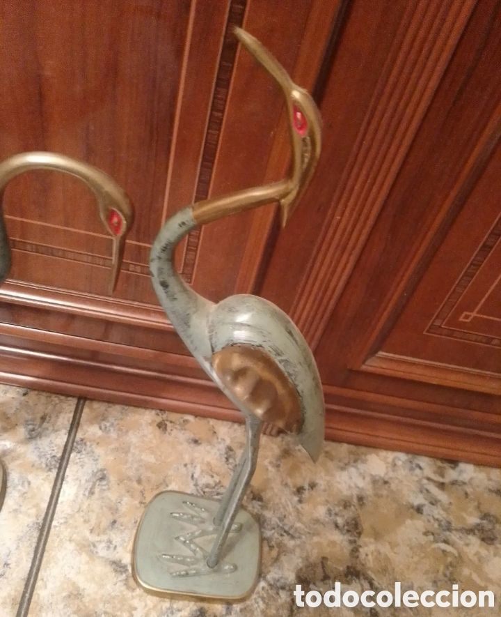 Arte: DOS P&Aacute;JAROS DE BRONCE PINTADOS - Foto 3