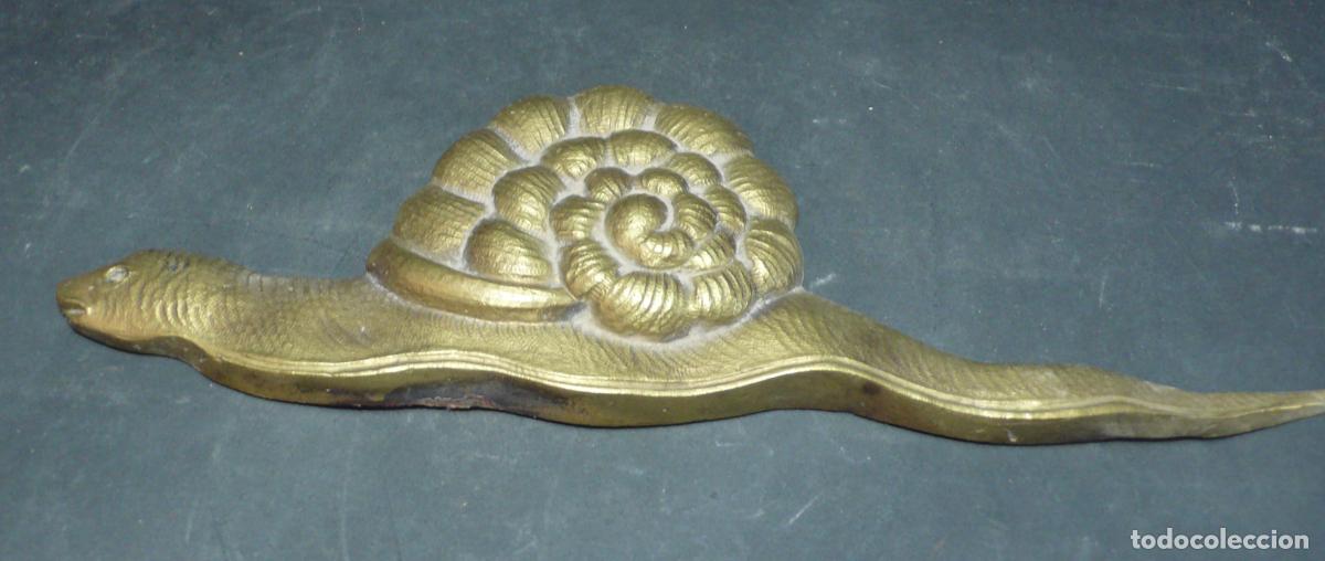 Arte: PEQUE&Ntilde;O CARACOL EN BRONCE - Foto 1
