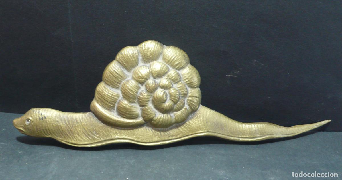 Arte: PEQUE&Ntilde;O CARACOL EN BRONCE - Foto 2
